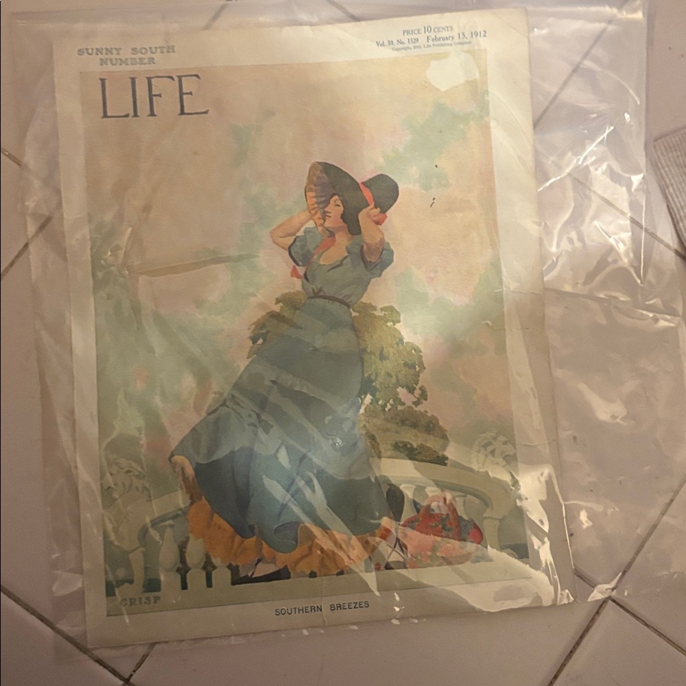Antique LIFE magazine 1912****SOUTHERN BELLE